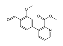 methyl 3-(4-formyl-3-methoxyphenyl)pyridine-2-carboxylate结构式
