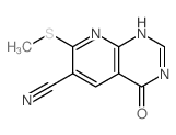 3-methylsulfanyl-7-oxo-2,8,10-triazabicyclo[4.4.0]deca-2,4,8,11-tetraene-4-carbonitrile结构式