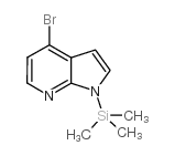 4-溴-1-(三甲基硅酯)-1H-吡咯并[2,3-B]吡啶结构式