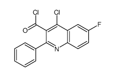 4-chloro-6-fluoro-2-phenylquinoline-3-carbonyl chloride结构式