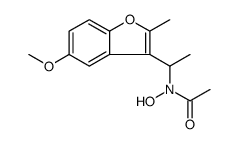 Acetamide, N-hydroxy-N-[1-(5-methoxy-2-methyl-3-benzofuranyl)ethyl]结构式