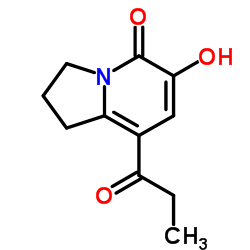 6-Hydroxy-8-propionyl-2,3-dihydro-5(1H)-indolizinone结构式