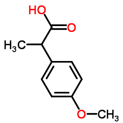 2-(4-甲氧基苯基)丙酸结构式