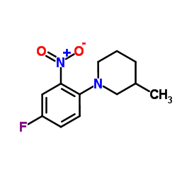 1-(4-Fluoro-2-nitrophenyl)-3-methylpiperidine结构式