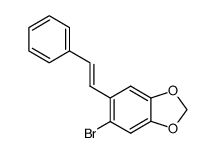 (E)-6-bromo-5-(2-phenylethenyl)benzo-1,3-dioxole结构式