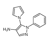 1-phenyl-5-pyrrol-1-ylpyrazol-4-amine结构式