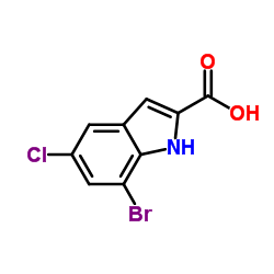 7-Bromo-5-chloro-1H-indole-2-carboxylic acid Structure