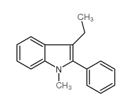 3-ethyl-1-methyl-2-phenylindole结构式
