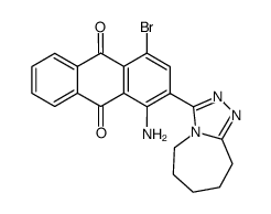 1-amino-4-bromo-2-(6,7,8,9-tetrahydro-5H-[1,2,4]triazolo[4,3-a]azepin-3-yl)-anthraquinone Structure