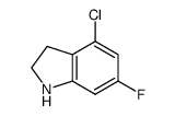 4-chloro-6-fluoroindoline Structure