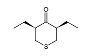 2,6-diethyl-4-thiacyclohexanone, cis isomer Structure