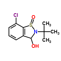 2-tert-Butyl-7-chloro-2,3-dihydro-1,2-benzothiazol-3-ol 1-oxide结构式