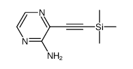 3-((三甲基甲硅烷基)乙炔)吡嗪-2-胺结构式