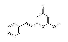2-methoxy-6-[2-(phenyl)ethenyl]pyran-4-one结构式