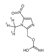 2-(Carbamoyloxymethyl)-1-methyl-d3-5-nitro-imidazole Structure