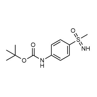 (4-(S-甲基磺酰亚胺基)苯基)氨基甲酸叔丁酯结构式