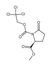 methyl L-1-trichloroethoxycarbonylpyroglutamate结构式