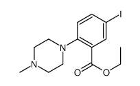 5-碘-2-(4-甲基哌嗪-1-基)苯甲酸乙酯结构式