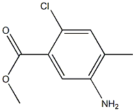 5-氨基-2-氯-4-甲基苯甲酸甲酯结构式