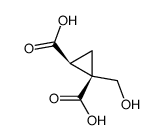 1,2-Cyclopropanedicarboxylicacid,1-(hydroxymethyl)-,cis-(9CI) Structure