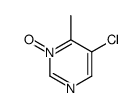 (9CI)-5-氯-4-甲基嘧啶 3-氧化物结构式