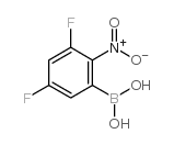 3,5-二氟-2-硝基苯硼酸结构式