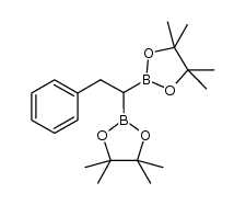 2,2'-(2-phenylethane-1,1-diyl)bis(4,4,5,5-tetramethyl-1,3,2-dioxaborolane)结构式
