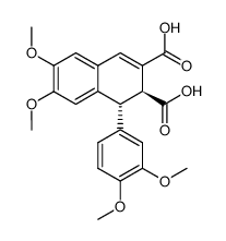 (1R,2S)-6,7-dimethoxy-1-(3,4-dimethoxyphenyl)-1,2-dihydronaphthalene-2,3-dicarboxylic acid Structure