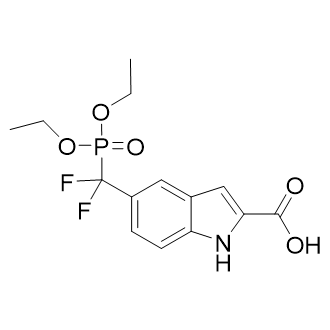 5-((二乙氧基磷酰基)二氟甲基)-1H-吲哚-2-羧酸结构式