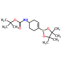 (4-(Boc-氨基)环己-1-烯-1-基)硼酸频那醇酯结构式