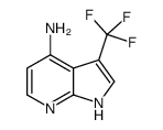 3-(三氟甲基)-1H-吡咯并[2,3-b]吡啶-4-胺结构式
