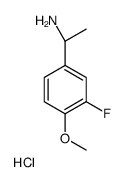 (R)-1-(3-Fluoro-4-methoxyphenyl)ethanamine hydrochloride Structure