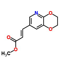 (E)-3-(2,3-二氢-[1,4]二恶英-[2,3-b]吡啶-7-基)丙烯酸甲酯结构式
