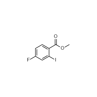 2-碘-4-氟苯甲酸甲酯结构式