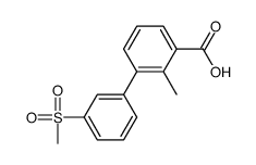 2-methyl-3-(3-methylsulfonylphenyl)benzoic acid Structure