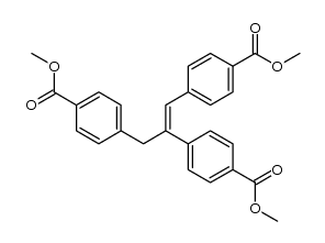 1,2,3-tris(4-carbomethoxyphenyl)propene结构式