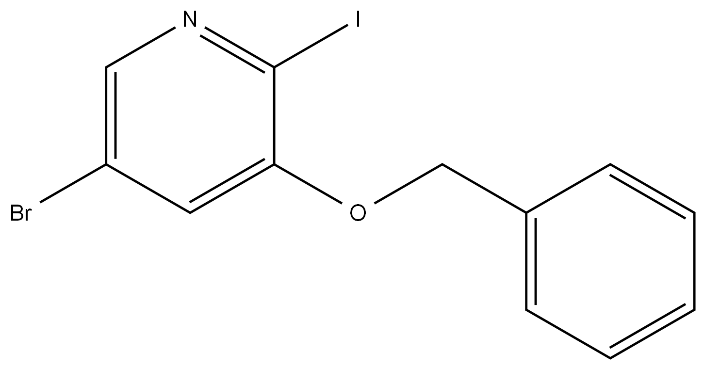 3-(苄氧基)-5-溴-2-碘吡啶结构式