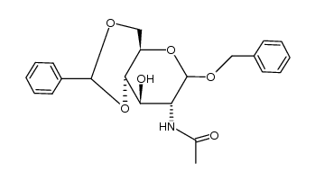 1-O-benzyl-N-acetyl-4,6-O-benzylidene-D-glucosamine Structure