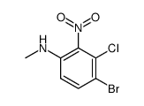 4-bromo-3-chloro-N-methyl-2-nitroaniline Structure