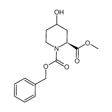 (2S)-1-苄基-2-甲基 4-羟基哌啶-1,2-二羧酸酯结构式