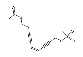(Z)-S-(9-((methylsulfonyl)oxy)nona-5-en-3,7-diyn-1-yl) ethanethioate Structure