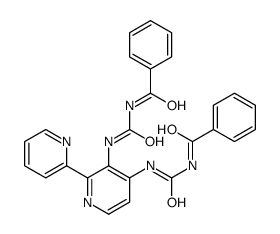 N-[[3-(benzoylcarbamoylamino)-2-pyridin-2-ylpyridin-4-yl]carbamoyl]benzamide结构式