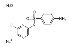 sodium,(4-aminophenyl)sulfonyl-(6-chloropyrazin-2-yl)azanide,hydrate Structure