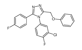 4-(3-chloro-4-fluorophenyl)-3-(4-fluorophenyl)-5-(phenoxymethyl)-1,2,4-triazole Structure