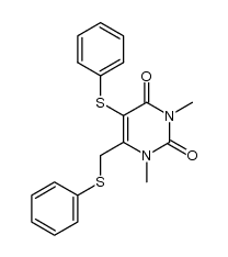 1,3-dimethyl-5-phenylthio-6-phenylthiomethyluracil Structure