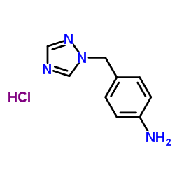 4-[1H-1,2,4-三氮唑-1-基甲基]苯胺盐酸盐结构式