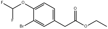 3-溴-4-(二氟甲氧基)苯乙酸乙酯结构式