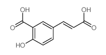 Benzoic acid,5-(2-carboxyethenyl)-2-hydroxy- Structure