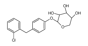 (2S,3R,4S,5R)-2-[4-[(2-chlorophenyl)methyl]phenoxy]oxane-3,4,5-triol Structure