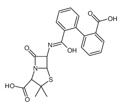 2-(2'-carboxyphenyl)benzoyl-6-aminopenicillanic acid结构式